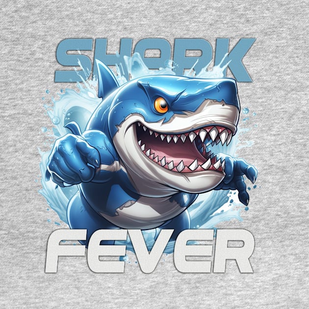 Shark Fever Splash Tee by cusptees